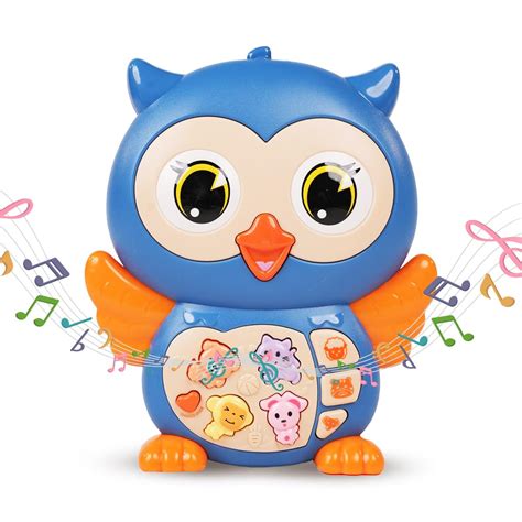 Buy Wembley Owl Baby Musical Toys with Music LED Lights Animal Sounds ...