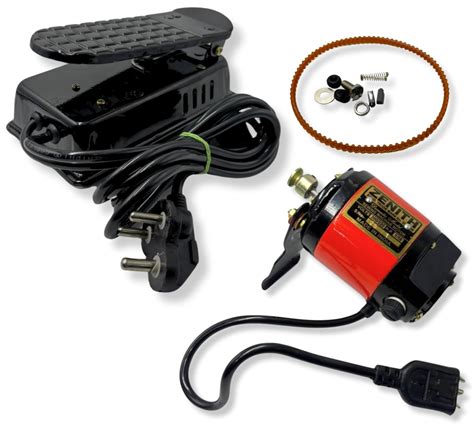 Zenith Sewing Machine Mini Motor with Foot Regulator 1/16 Hp Black ...