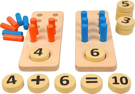 Buy Kidken Montessori Stamp Game Math Material Kids Early Development ...
