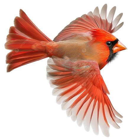 Cardinal Bird In Flight