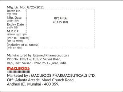 Vildamac Dp 100/10mg Strip Of 10 Tablets: Uses, Side Effects, Price ...