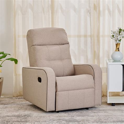 Buy Helios Toledo Fabric 1-Seater Recliner - Beige from Helios by Home ...