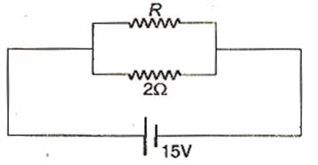 If in the circuit, power dissipation is 150 W, then R is