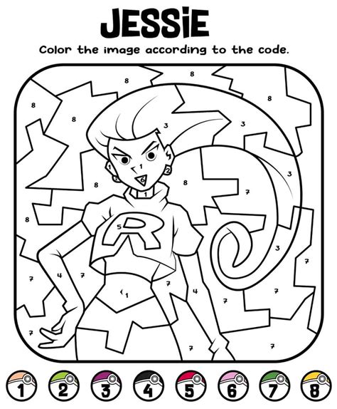 Image result for Pokemon Color by Number Coloring Pages