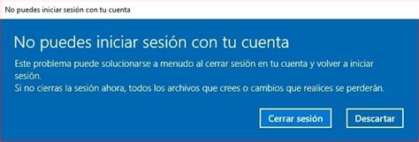 No puedes iniciar sesión con tu cuenta