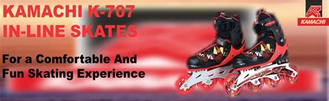 Kamachi K-707 Adjustable Aluminium Body Inline Skates (Blue Black ...