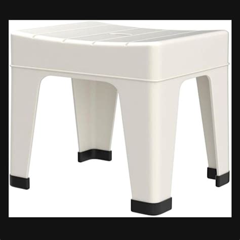 Heavy Bathroom Stool/PATLA-Anti Skid (Combo, White) : Amazon.in: Home ...
