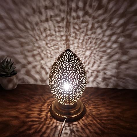 Refined Brass Bedside Lamp — Moroccan Style Lamp
