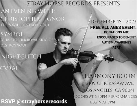 Stray Horse Records Presents An Evening With Christopher Tignor, Symbol ...