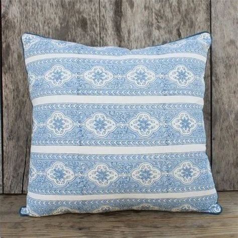 Cushion Covers - Indian Mandala Embroidery With Chambray Design Bright ...