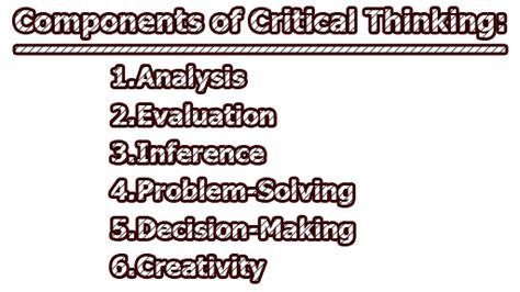Key Components of Critical Thinking 的图像结果