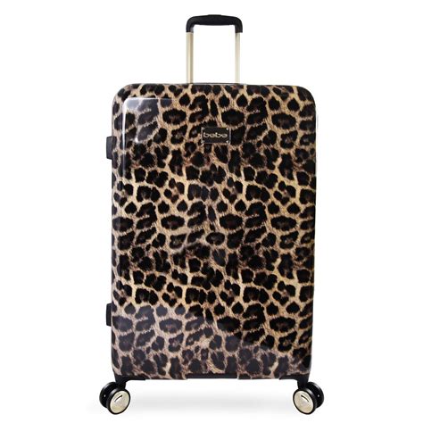 BEBE Women's Luggage Adriana 29" Hardside Check in Spinner, Leopard ...