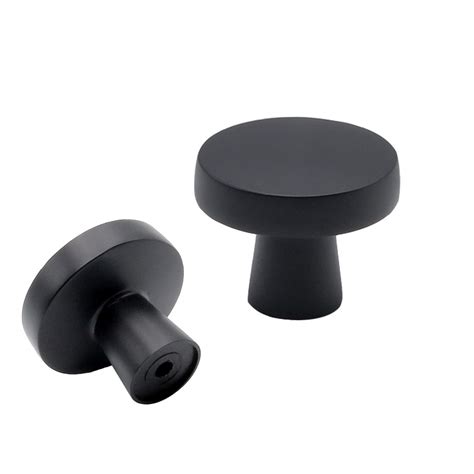 Buy goldenwarm 15 Pack Matte Black Cabinet Knob Dresser Knobs Round ...