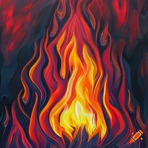 Painting Of Fire