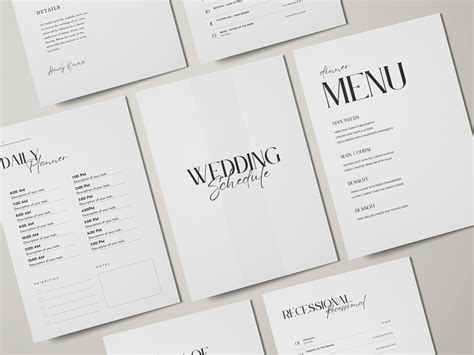 Day of Wedding Binder Template, Wedding Itinerary Template, Wedding ...