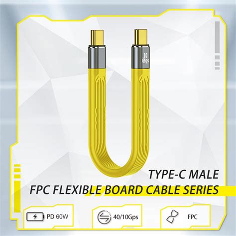 TECPHILE PD60W 10Gbps Type C Male to Male FPC Cable | Concept Kart