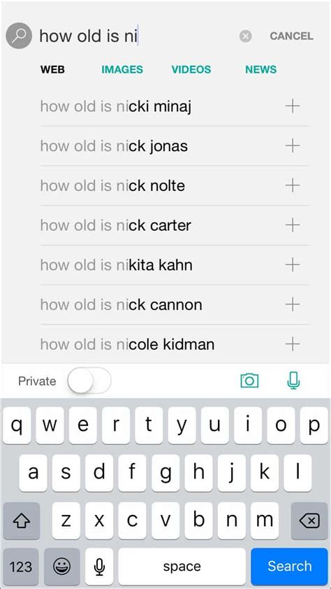 Bing App iOS 的图像结果
