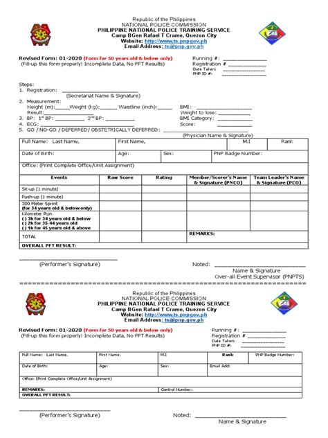 Image result for Blank PFS Form