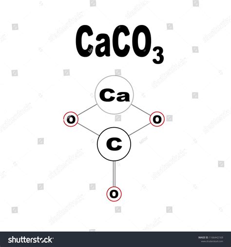 Calcium Carbonate 2d Molecular Structure Caco3 Stock Vector (Royalty Free) 1166442169 | Shutterstock