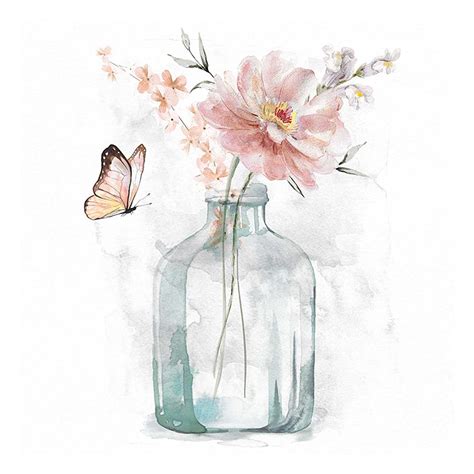 Honeybloom Flower Jar Canvas Wall Art 14" | At Home