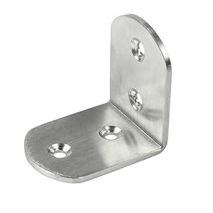 Upscale Pack of 8 Corner Brace, Right Angle Shelf Bracket, Stainless ...