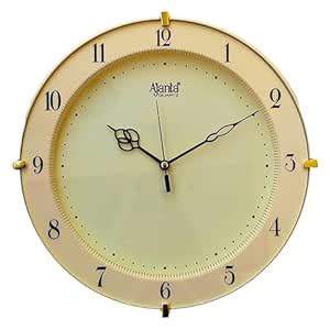 Buy Ajanta Abstract Plastic Quartz Round Plastic Analog Wall Clock (28 ...