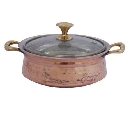 Copper Coated SS Handi Bowl With Lid - 420 ml | Tredy Foods