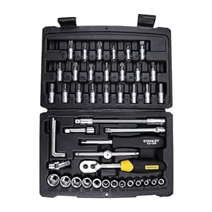 STANLEY STMT72794-8 1/4'' 46-PIECE Square Drive Metric Socket & Bit Set ...