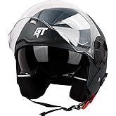 Steelbird SBH-23 GT Plus Open Face ISI Certified Helmet with Inner Sun ...