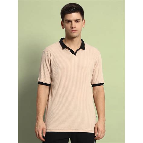 Buy WEARDUDS Filipino Regular Fit Polo T-Shirt -Beige Online