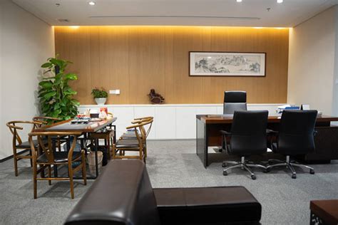 现代中式办公室茶室装修效果图_岚禾设计