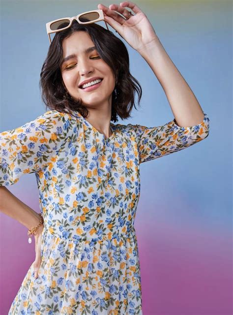 Buy Women Printed A-Line Dress Online at just Rs. 899.0 - 1000011103984 ...