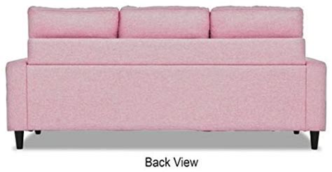 L Shape Sofa Set:- Wood, Foam And Fabric Sofa Set With Lounger (Pink ...
