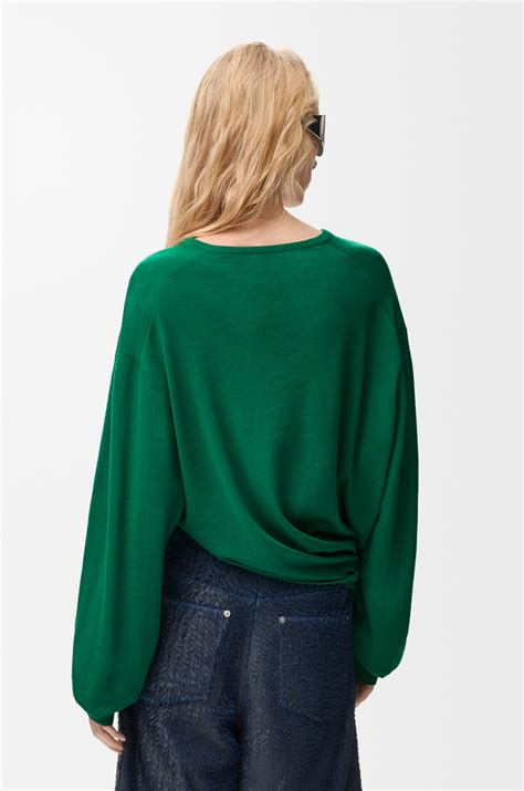 Sweater in wool Green - LOEWE Europe official website