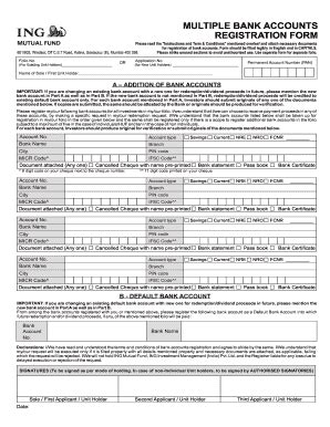 Bank Account Registration Form | pdfFiller