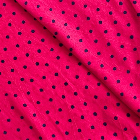 Pure Cotton Gamthi Pink With Blue Dots Hand Block Print Fabric – Sanskruti