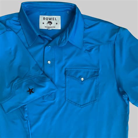 Pearl Snap Polo Hawaiian Ocean | Rowel Western – Rowel Western Wear