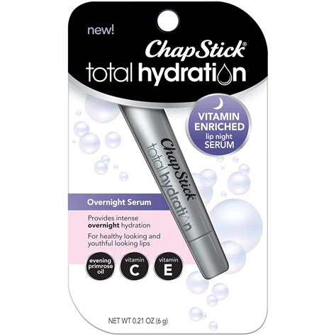 Buy ChapStick Total Hydration Vitamin Enriched Lip Night Serum (Almond ...