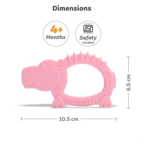 Tiny Bites Safari - Soothe Baby's Teething with Hippo Shaped Teether