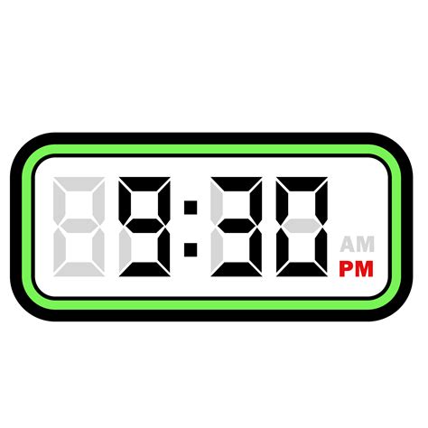 Digital Clock Time at 9.30 PM, Digital Clock 12 Hour Format 32048653 PNG