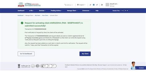 View Client Details (by ERIs) > User Manual | Income Tax Department