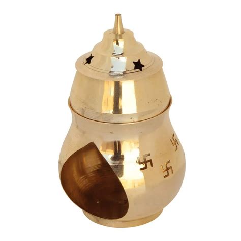 Buy Amazon Brand - Umi Brass Swastik Diya Oil Lamp Diffuser Incense ...