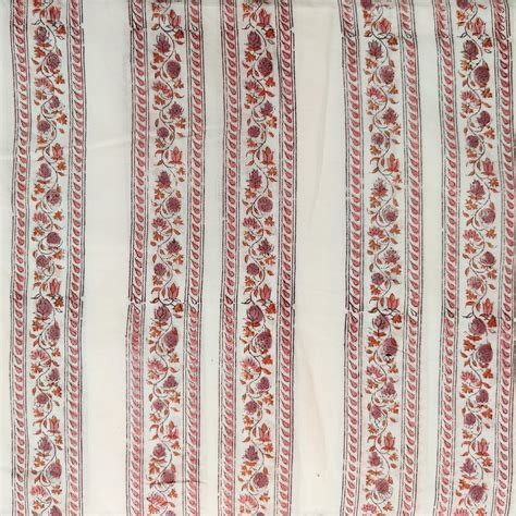 Pure Cottn Jaipuri White With Borders Hand Block Print Fabric – Sanskruti