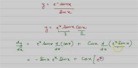 y = x.sinx/secxdy/dx = ? - Brainly.in