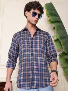 METRONAUT Men Checkered Casual Red, Blue Shirt - Buy METRONAUT Men ...