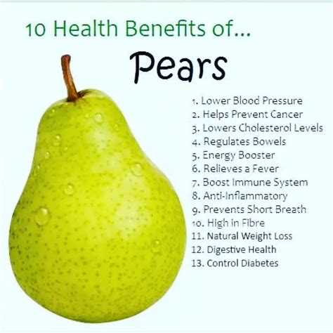 Health Benefits Of Pears
