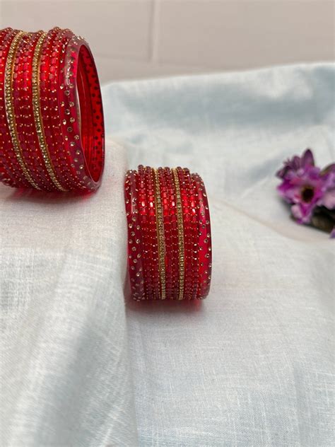 Matching Glass Bangles Set - Rain & Water Drop (12 Colour Options ...