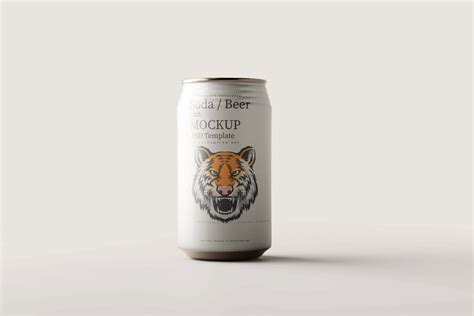 330ml Standard Soda Can Mockups - Mockup Free