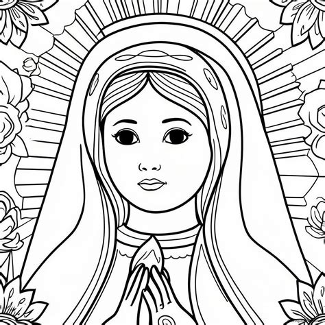 Beautiful Our Lady Of Guadalupe Coloring Page (23923-18890)
