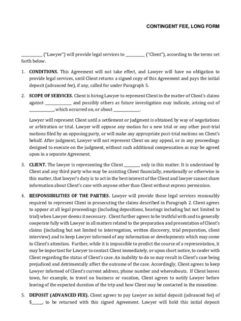 Fillable Online Sample Written Fee Agreement 1 Fax Email Print - pdfFiller